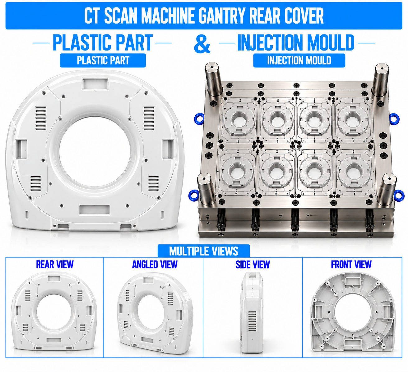 CT Scan Machine Plastic Gantry Rear Cover Mould and Moulding Service